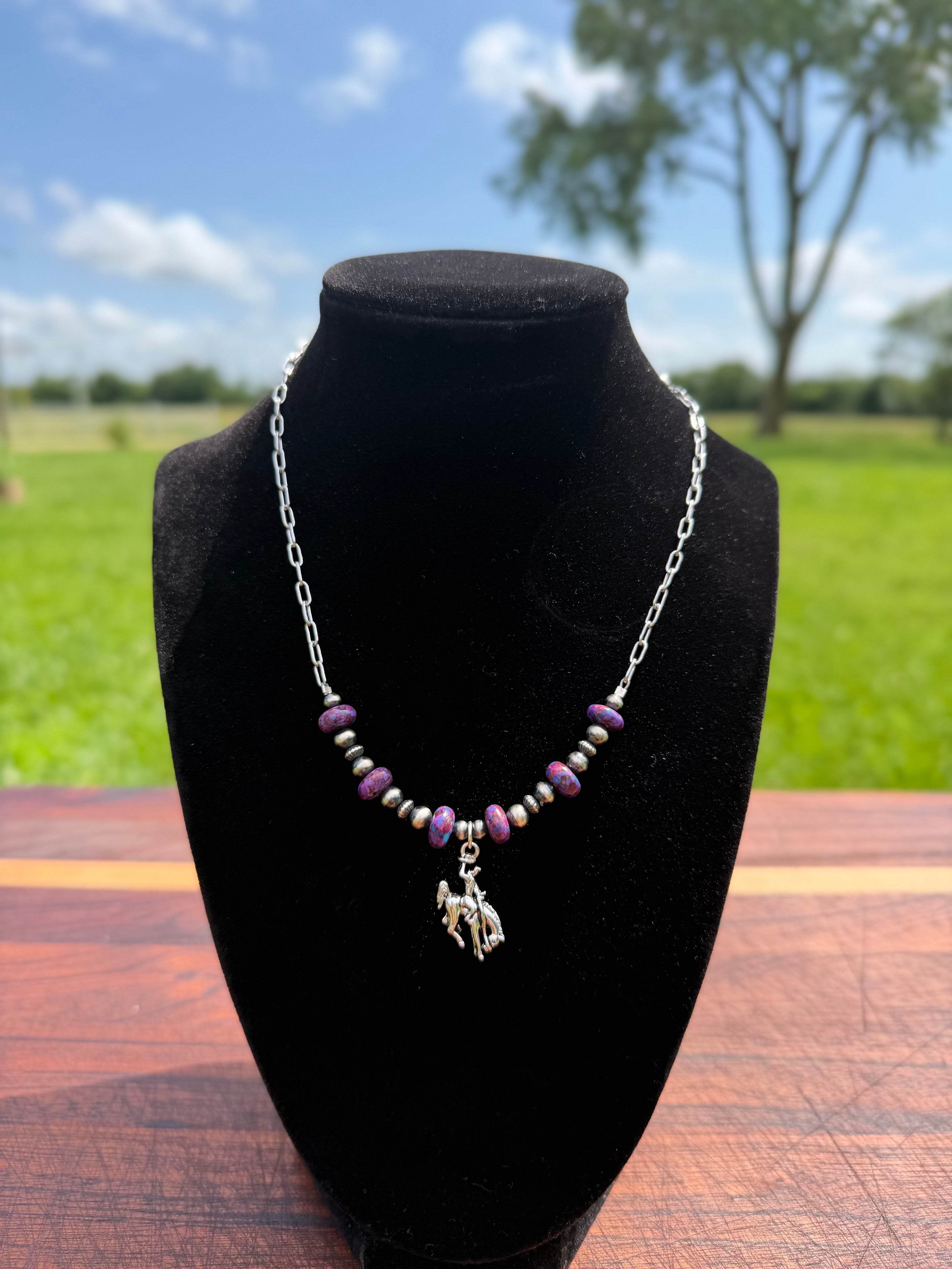 The Purple Bronc Bar Necklace